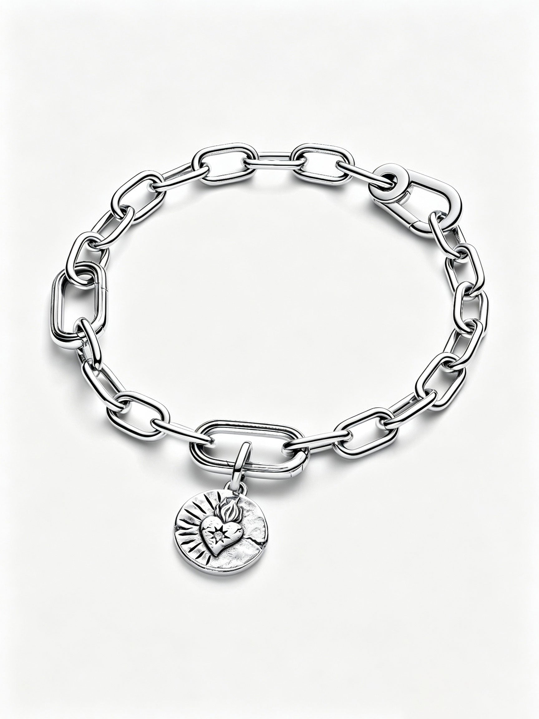 Herz Medaillon-Charm Sterling-Silber