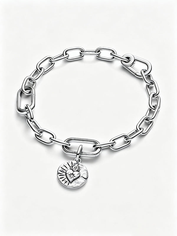 Herz Medaillon-Charm Sterling-Silber