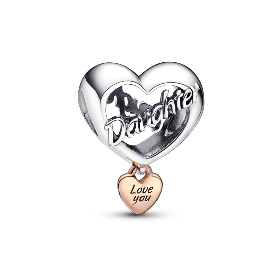 Charm Love You Daughter Herz Silber Roségold