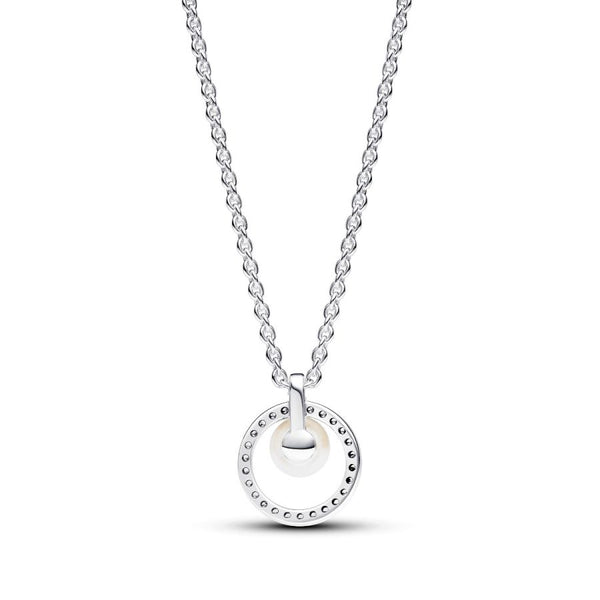393165C01 Halskette Süßwasserzuchtperle Zirkonia Silber
