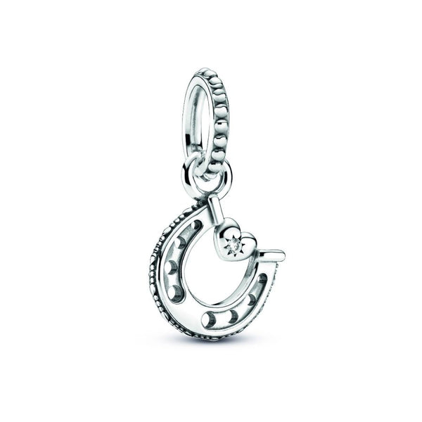 Charm-Anhänger Glückshufeisen Silber