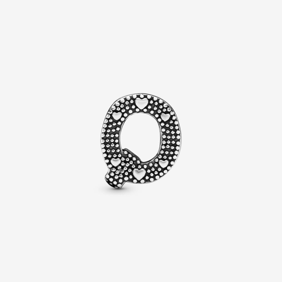 Charm Buchstabe Letter Q Silber