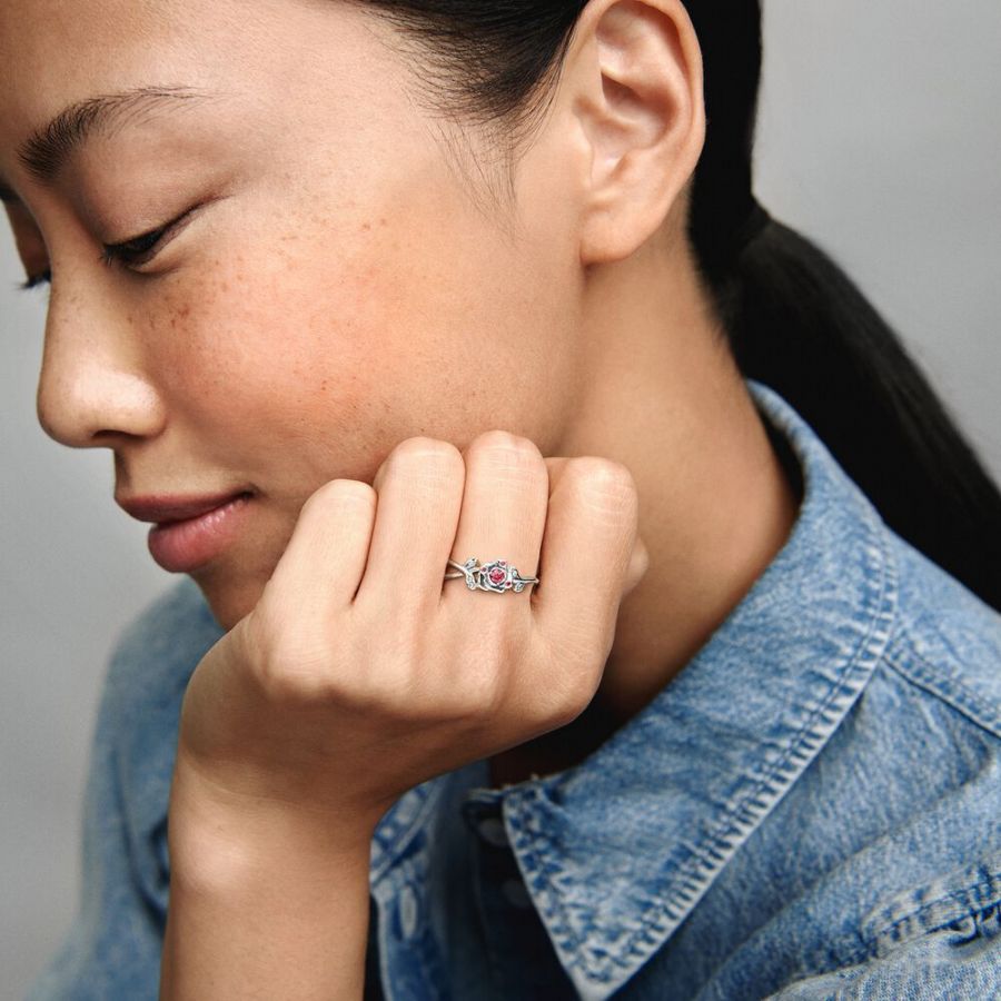 Ring Die Schöne und Das Biest Rose Silber