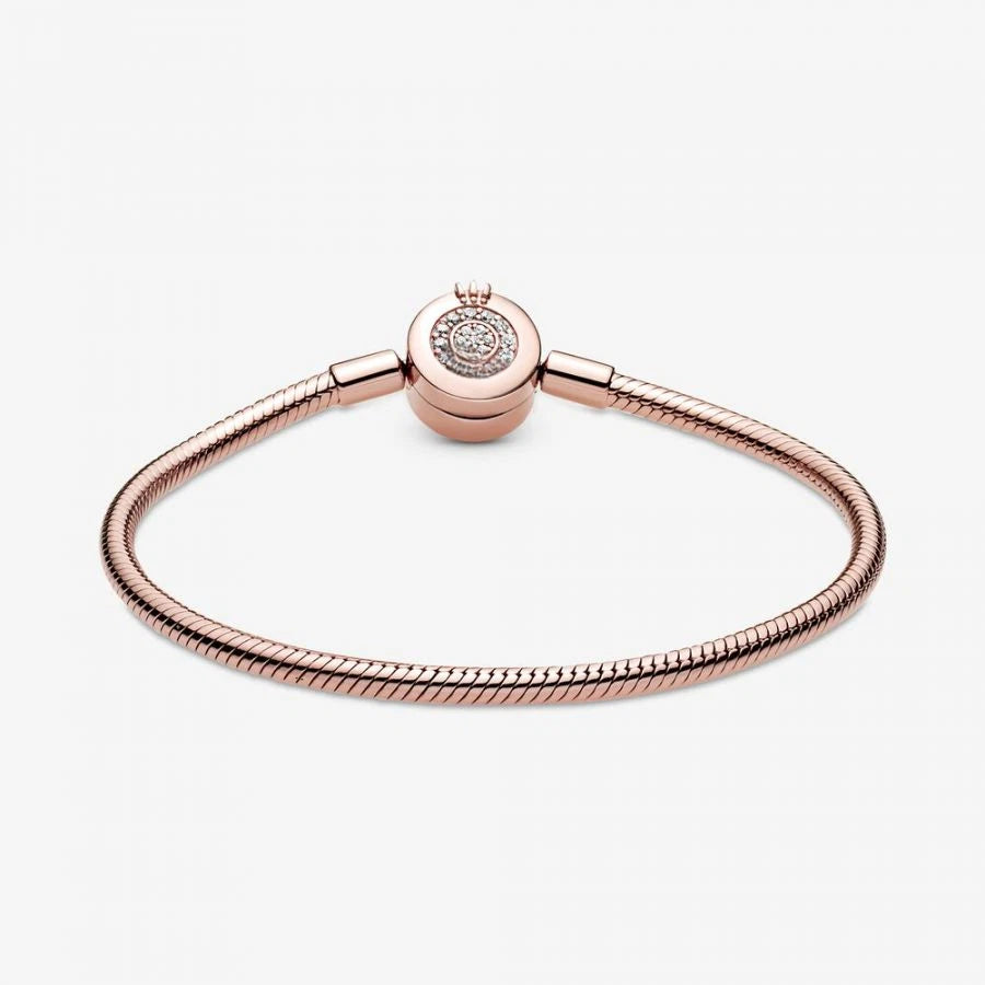 Rose  Schlangen-Gliederarmband Funkelndes Crown O Zweitbild