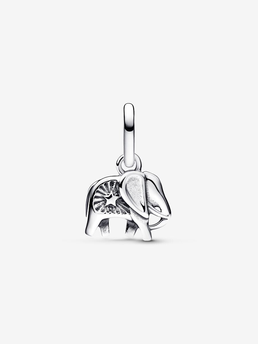 Türkisfarbener Elefant Mini-Charm-Anhänger Sterling-Silber
