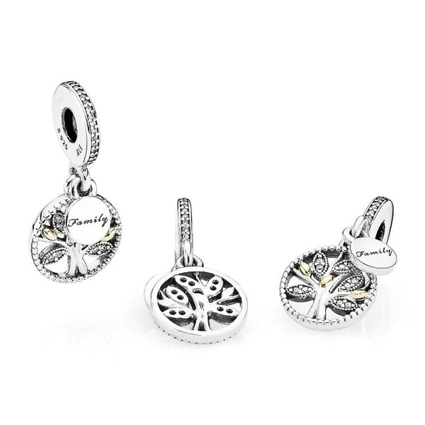 Charm-Anhänger Sparkling Family Tree Silber Gold