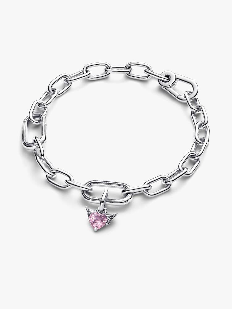 Geflügeltes Herz Mini-Charm-Anhänger Sterling-Silber