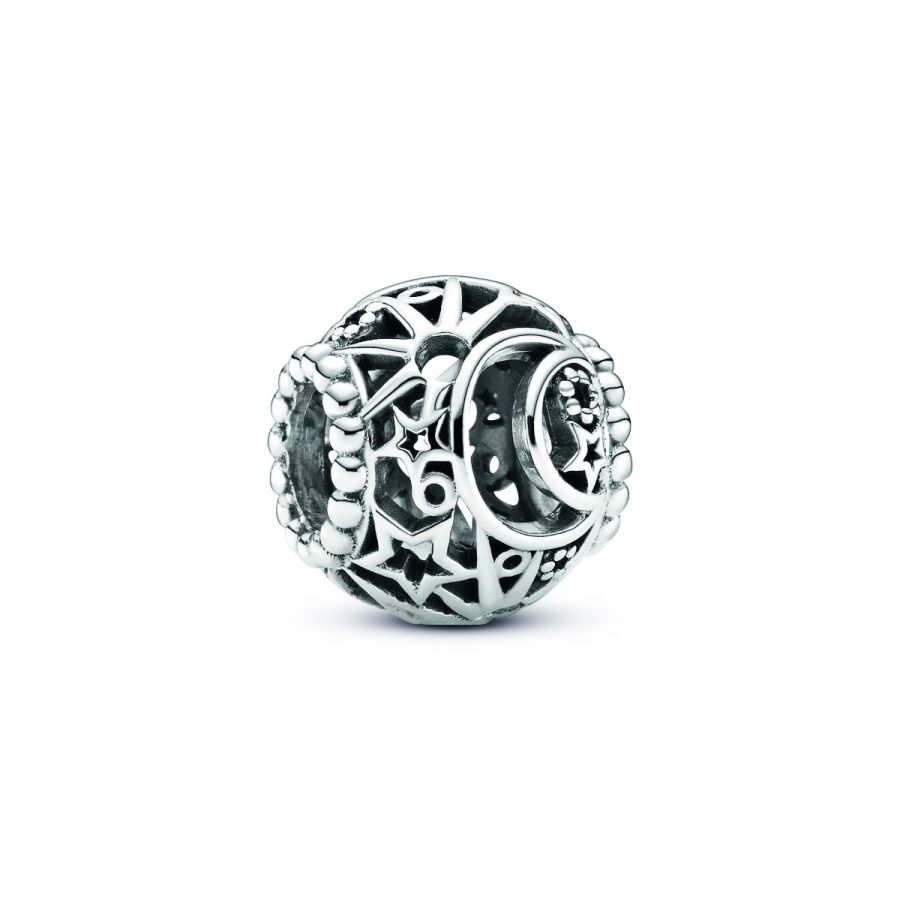 Charm Sonne Mond & Sterne Silber Hauptbild