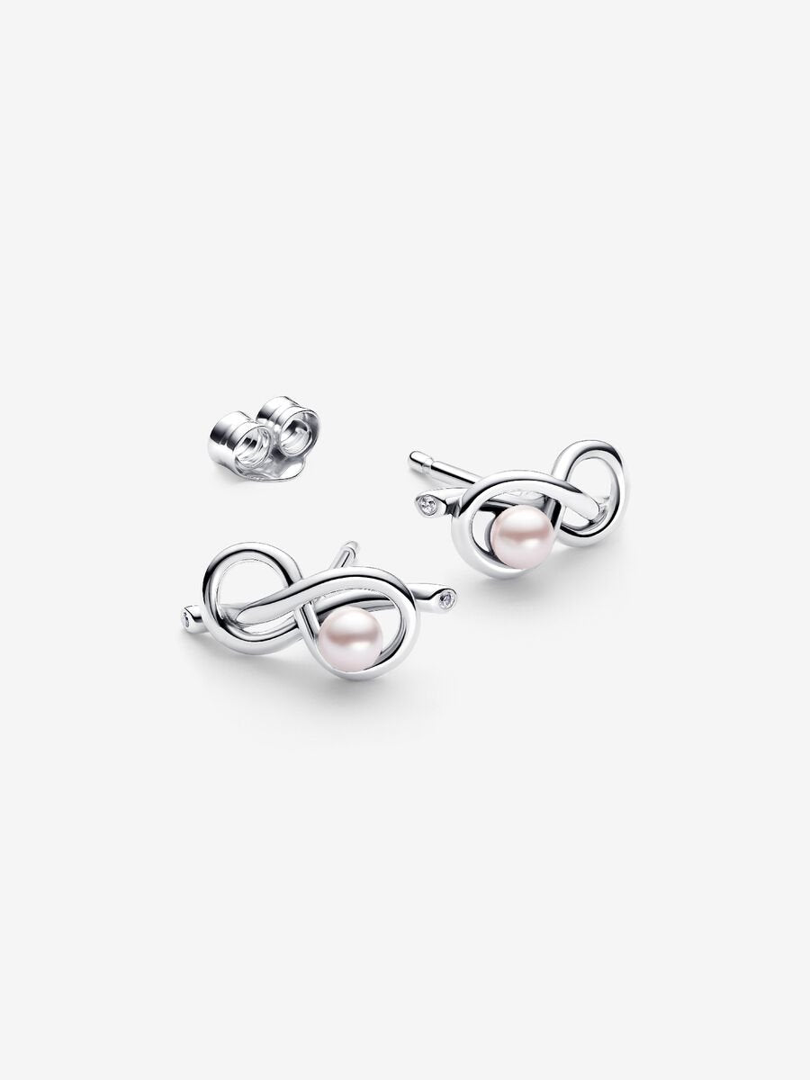 Unendlichkeitsknoten Ohrstecker Sterling-Silber