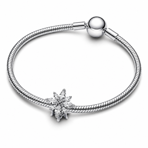 Charm Funkelnder Polarstern Zirkonia Sterling-Silber
