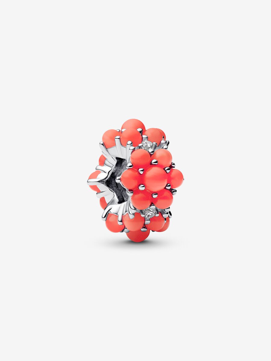 Korallenrotes Ozean Charm Sterling-Silber