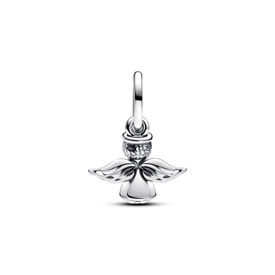 Charm-Anhänger Funkelnder Engel Zirkonia Sterling-Silber Zweitbild