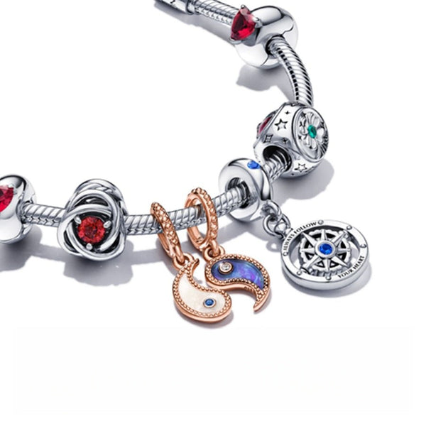 Charm Edelsweiss Flower Sterling-Silber