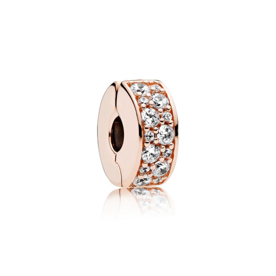 Rose  Charm Clip Pavé-Glanz Eleganz Hauptbild