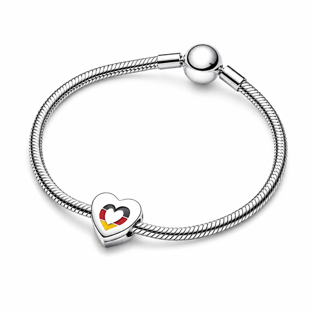 Charm Deutsche Flagge Sterling-Silber
