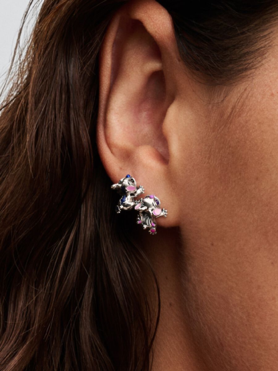 Stitch & Angel Ohrstecker Sterling-Silber Zweitbild