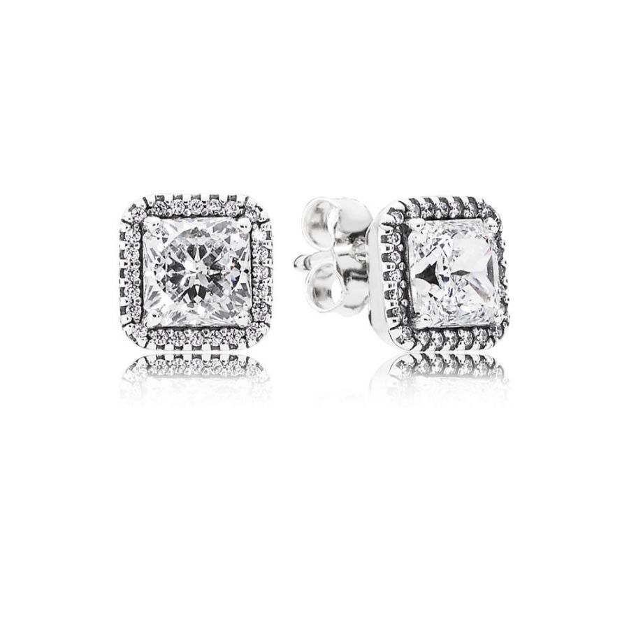 Ohrstecker Quadratisch Funkelnder Strahlenkranz
