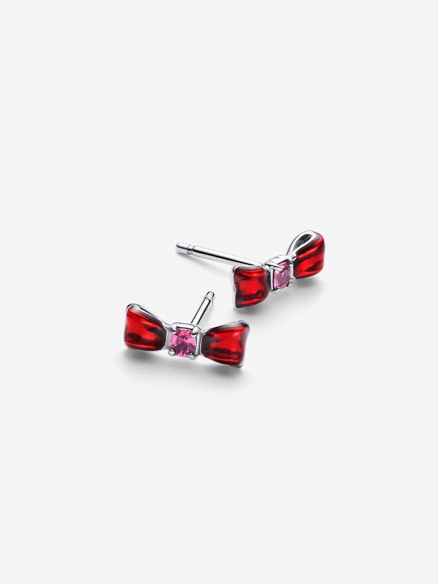 Schneewittchen Schleife Ohrstecker Sterling-Silber