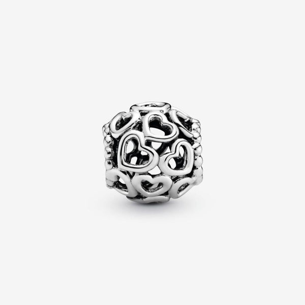 Charm All-Over Herzen Sterling-Silber