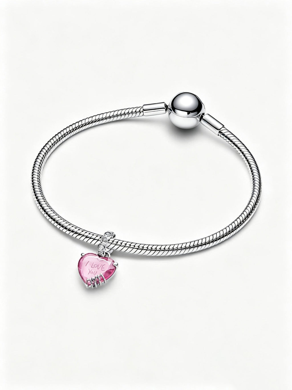 I Love You Mom Charm-Anhänger Sterling-Silber