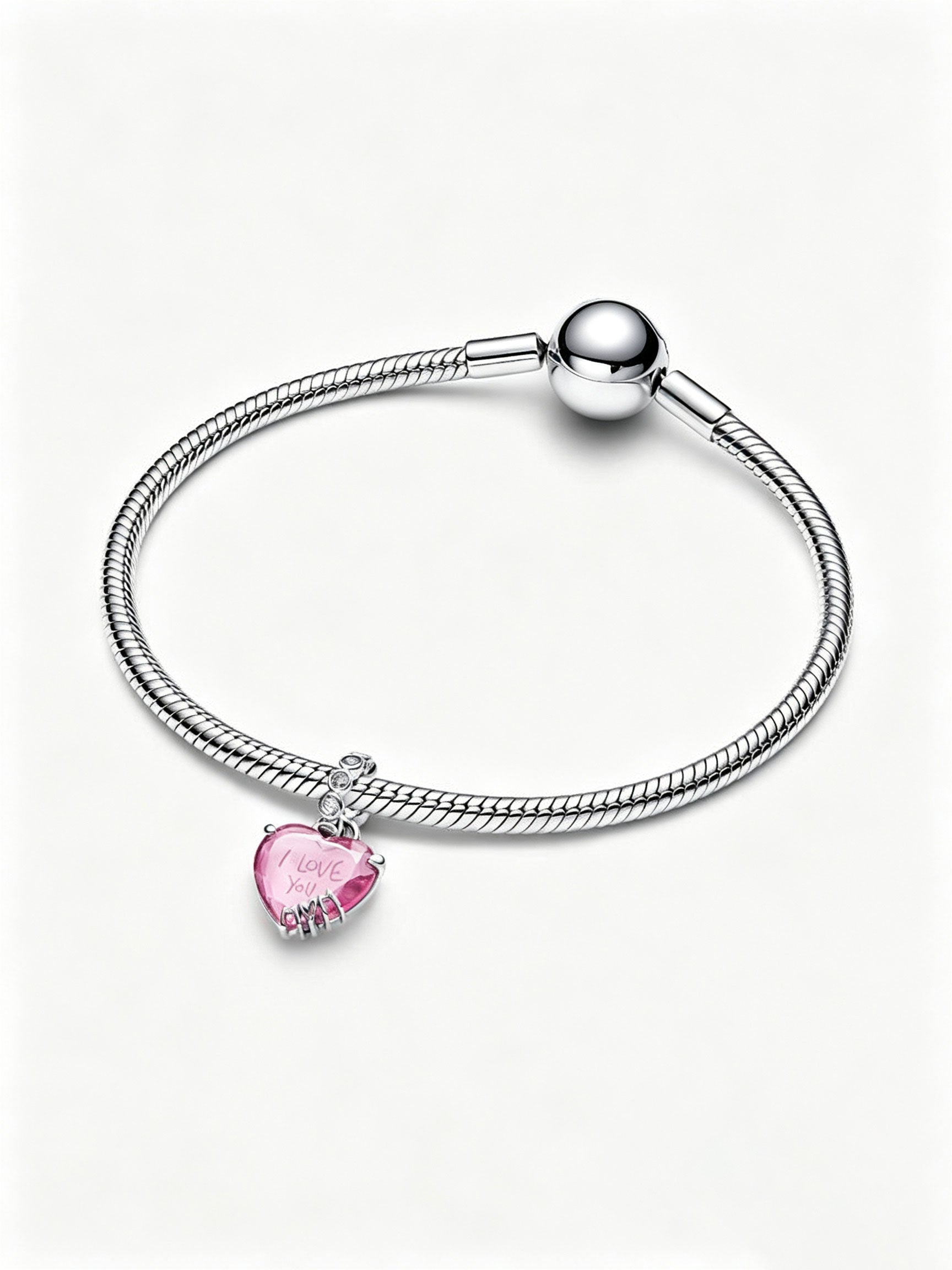 I Love You Mom Charm-Anhänger Sterling-Silber