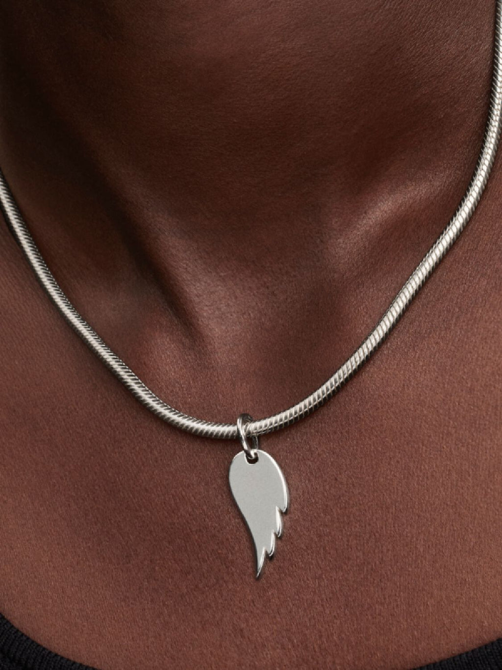 Gravierbarer Engelsflügel Anhänger Sterling-Silber
