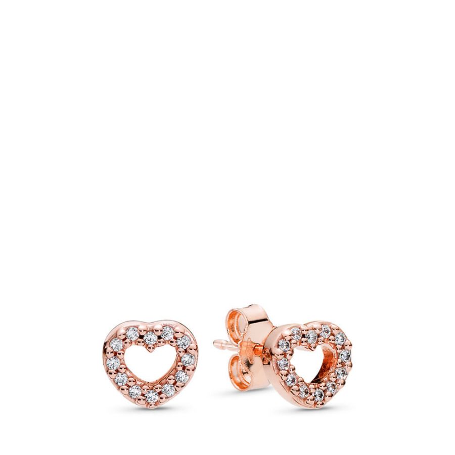 Ohrstecker Erobertes Herz 14k Rose Gold Plattiert