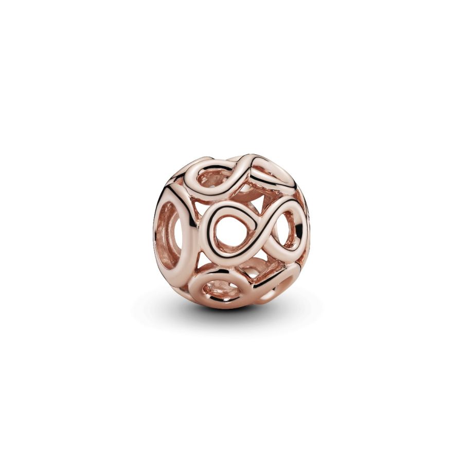 Charm Offen Unendlichkeits-Symbol Zeichen Rosévergoldet Hauptbild
