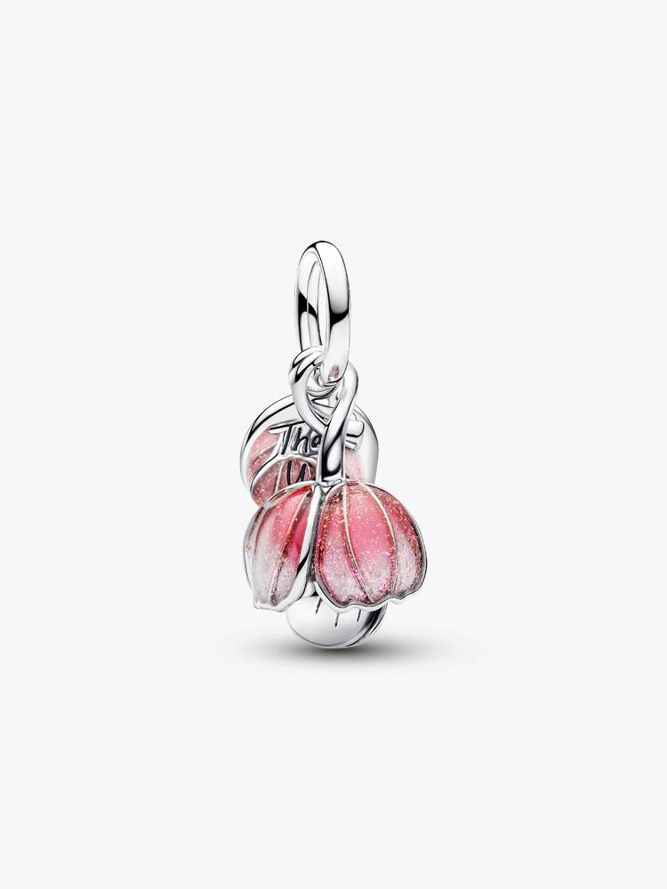Bicolor Blühende Blume Charm-Anhänger Sterling-Silber Hauptbild