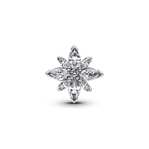 Charm Funkelnder Polarstern Zirkonia Sterling-Silber