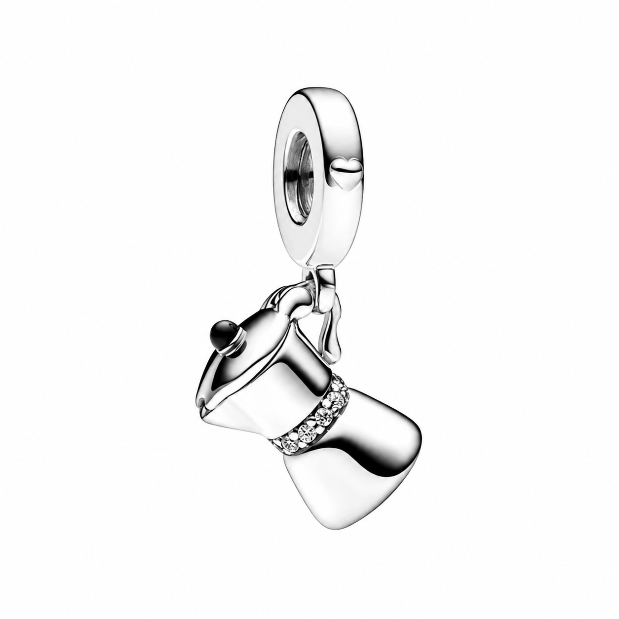 Charm-Anhänger Espressokanne Zirkonia Sterling-Silber Hauptbild