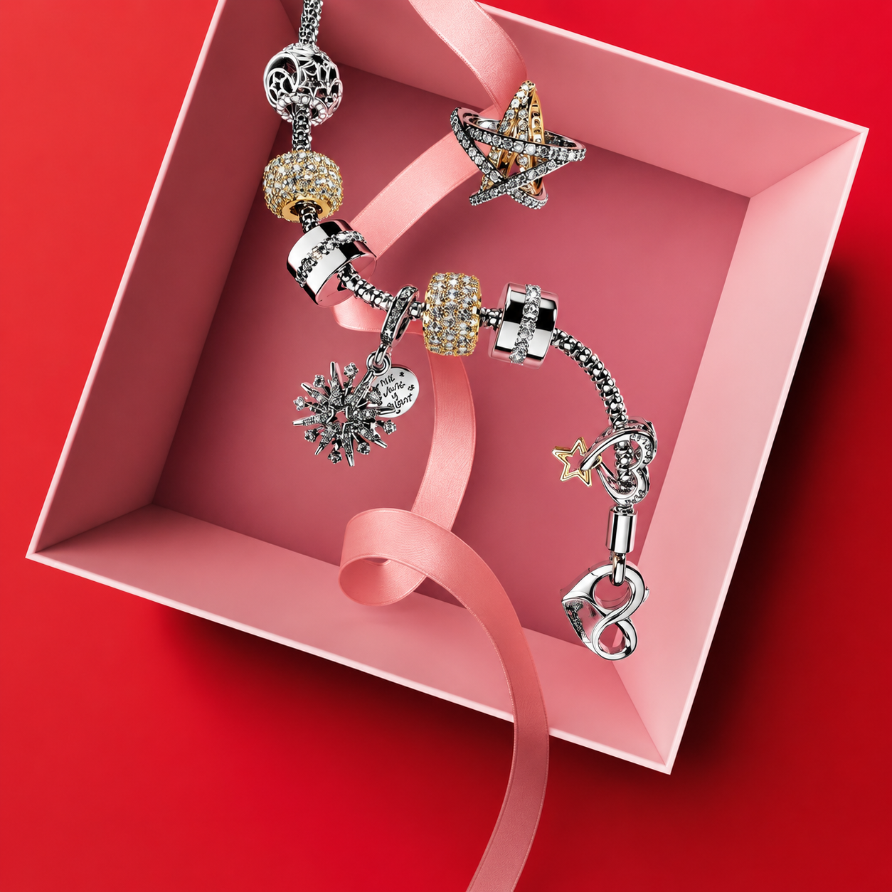 Schlangen-Gliederarmband mit Schiebeverschluss Vergoldet 563580C01