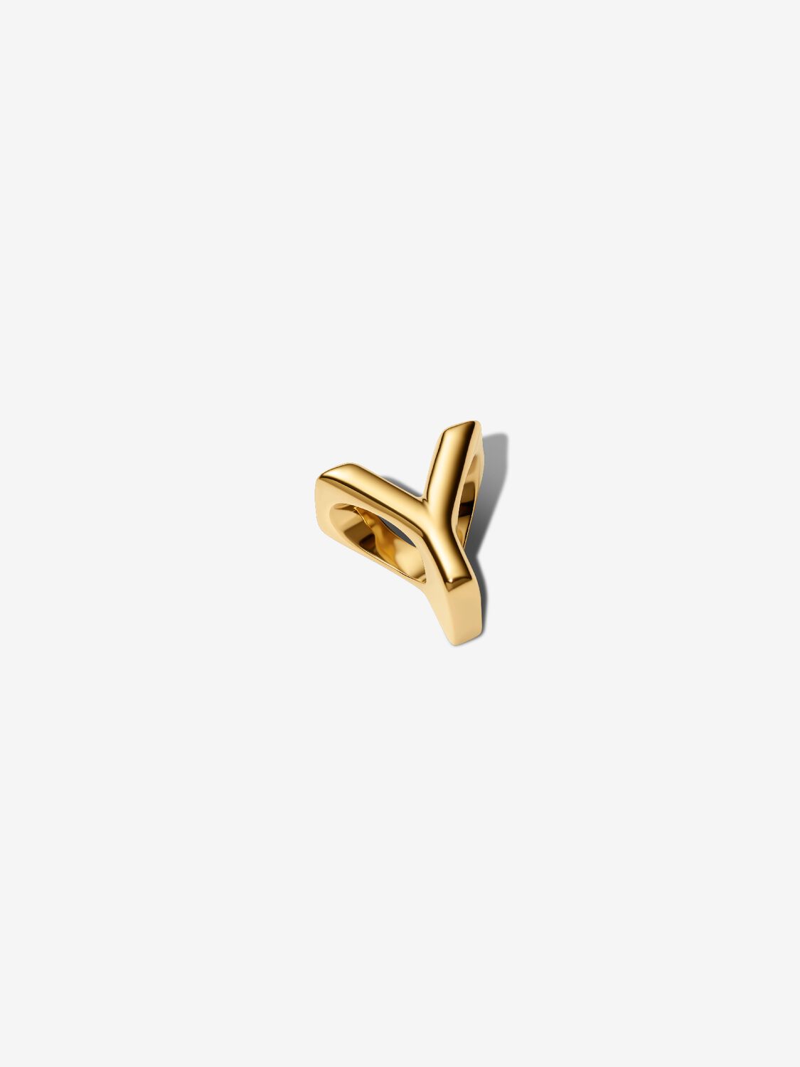 Buchstabe Y Alphabet-Mini-Charm 14 Karat Vergoldung