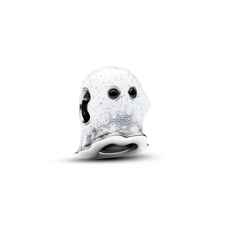 Charm Im Dunkeln Leuchtendes Boo Gespenst Silber Hauptbild