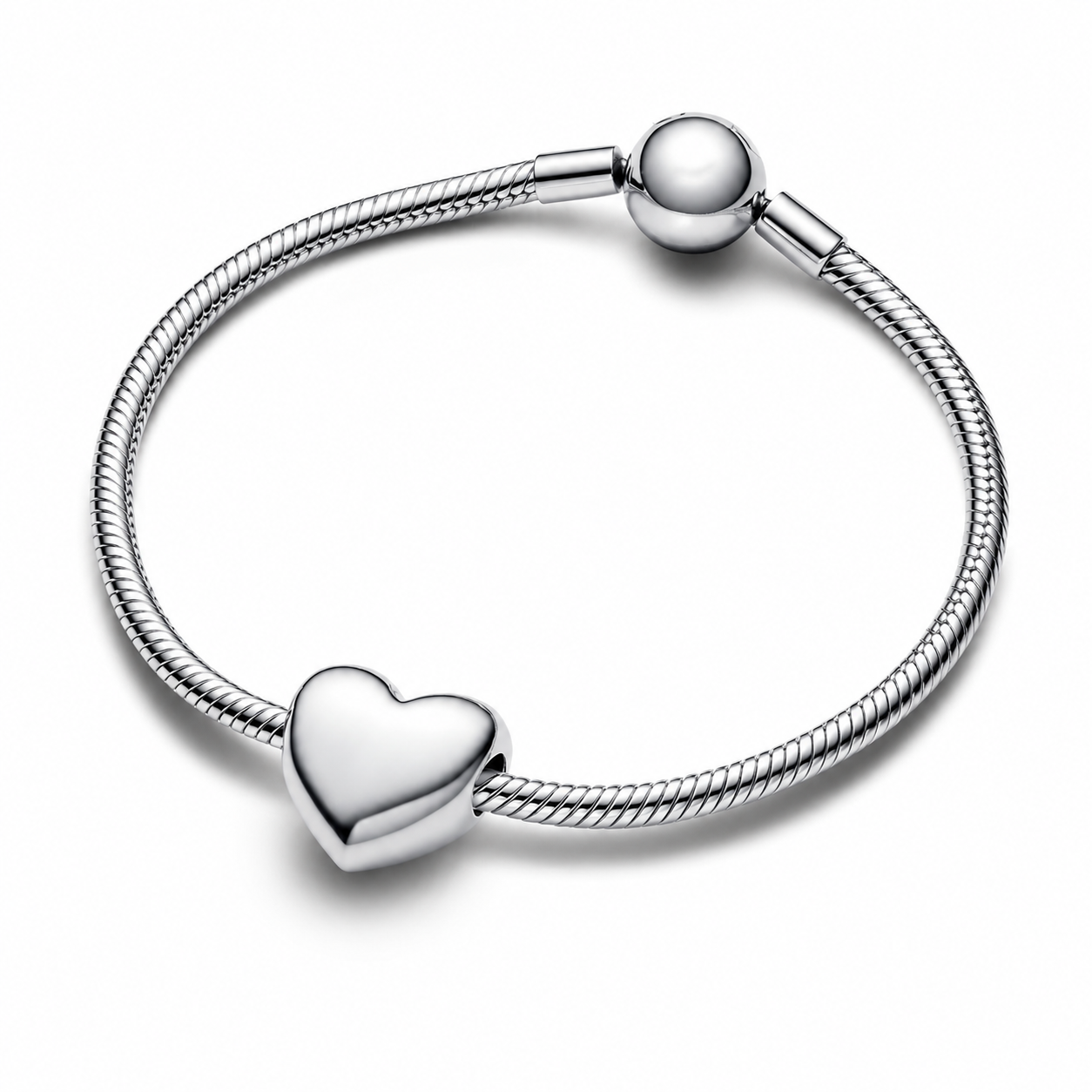 Charm Be Love Gravierbares Großes Herz Silber