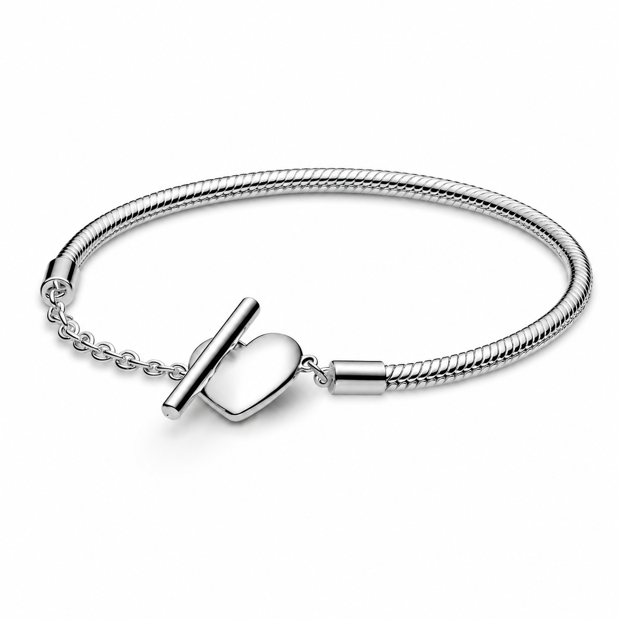 Schlangen-Gliederarmband Moments Herz T-Verschluss Hauptbild