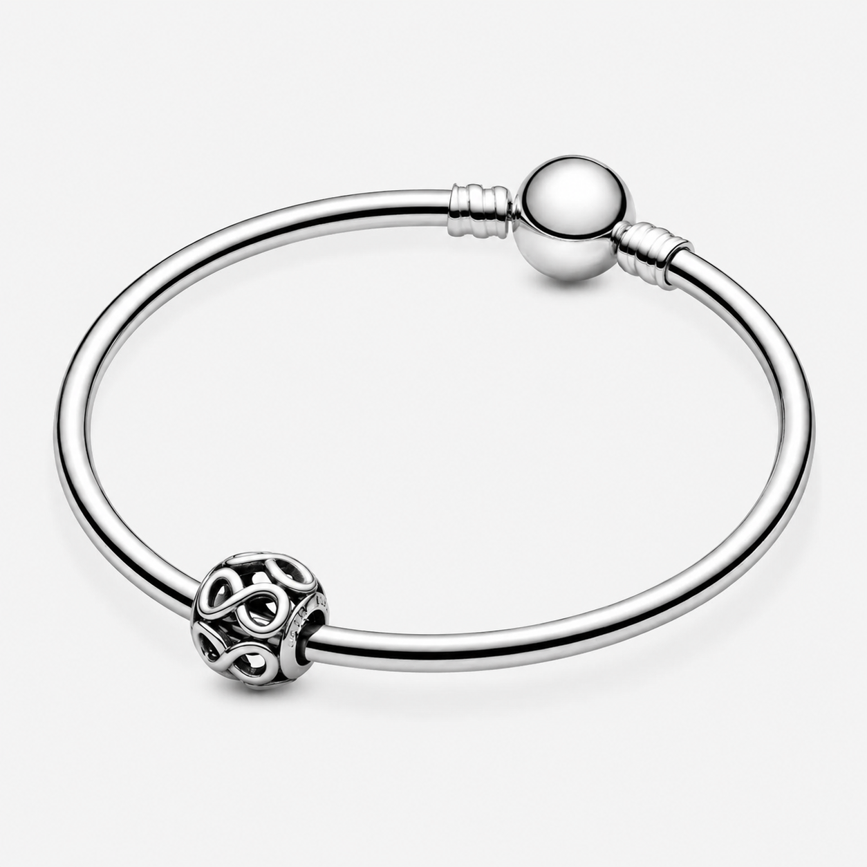 Charm Offen Unendlichkeits-Symbol Sterlingsilber