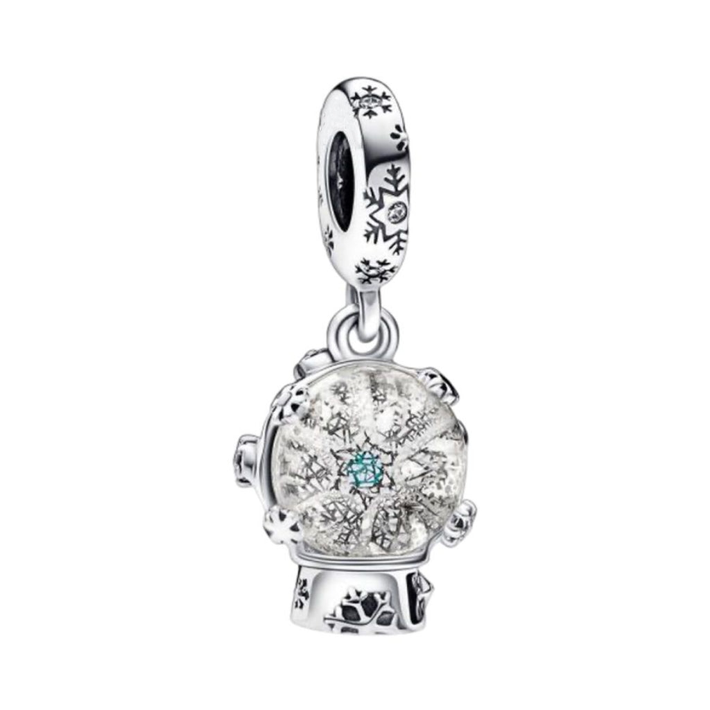 Charm-Anhänger Schneeflocke Schneekugel Sterling-Silber Hauptbild