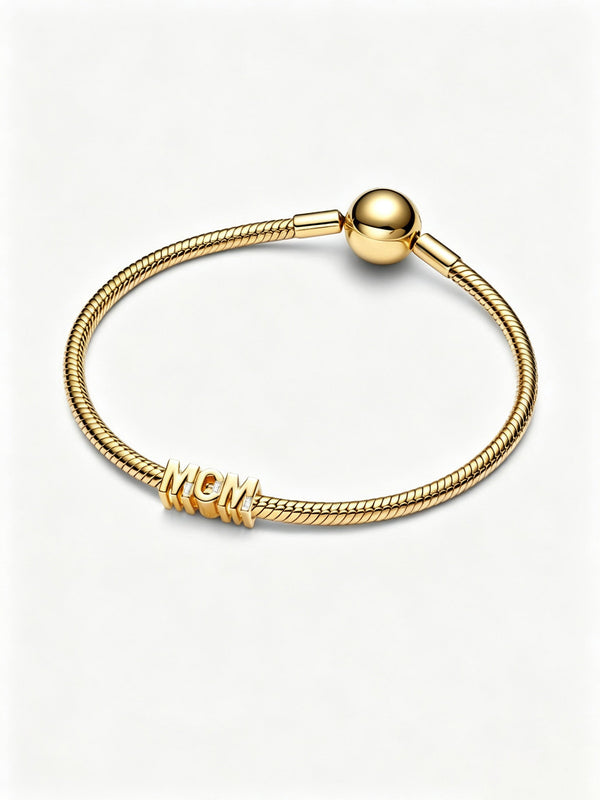 Wendbares Mom Charm 14 Karat Vergoldung