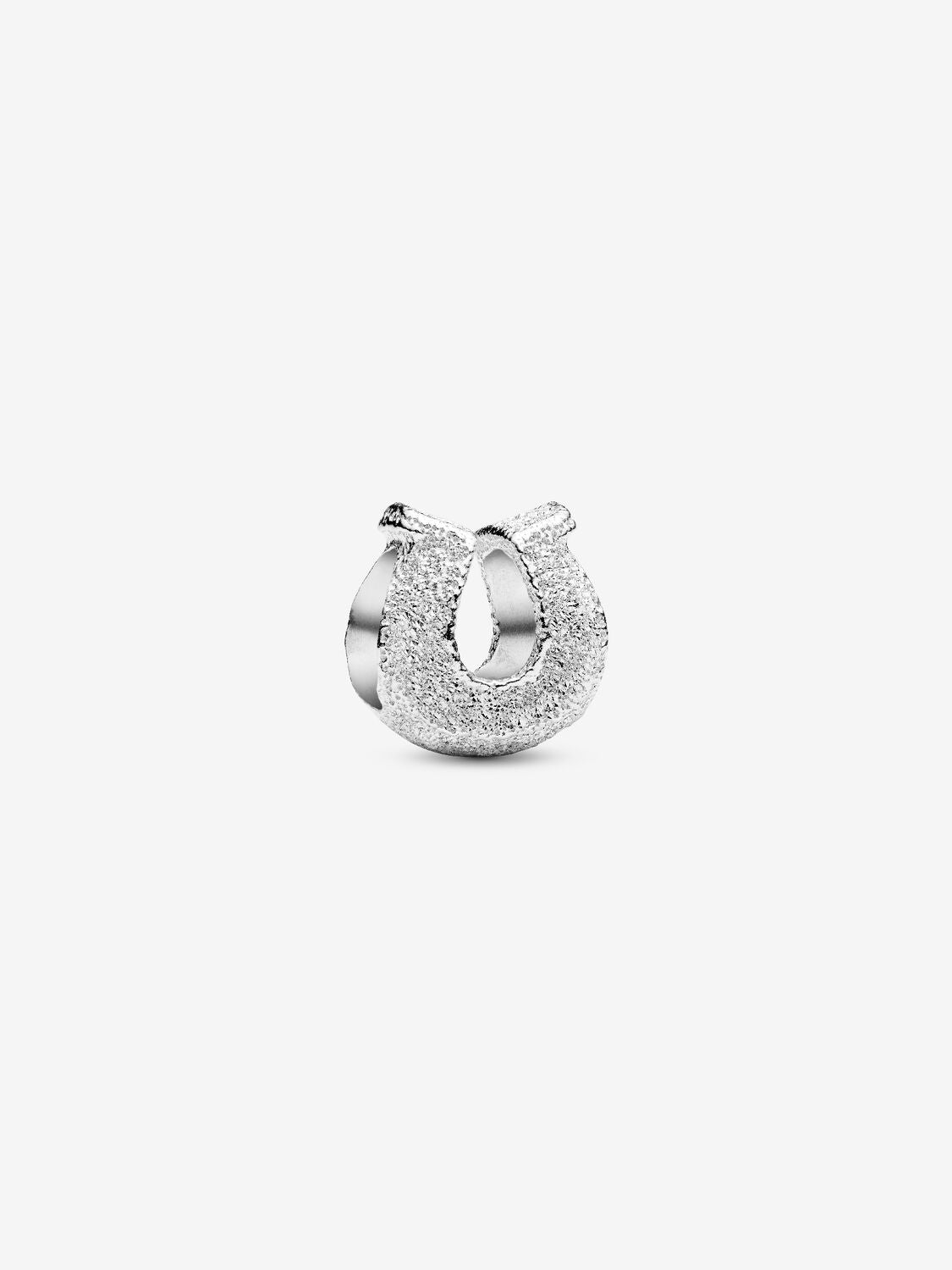 Strukturiertes Hufeisen Mini-Charm Sterling-Silber Hauptbild