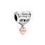 Rose  Charm Love You Mum Herz Sterling-Silber