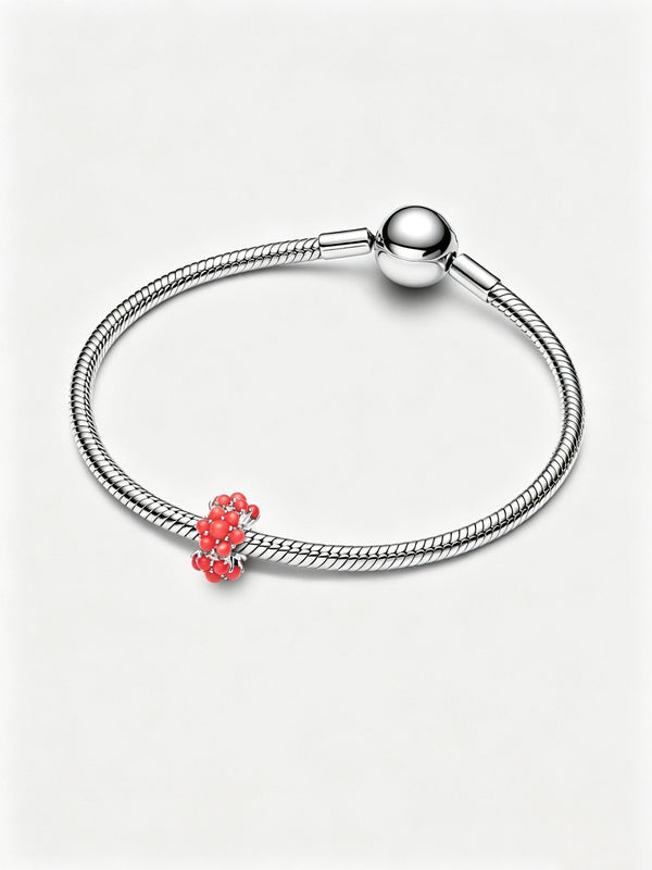Korallenrotes Ozean Charm Sterling-Silber