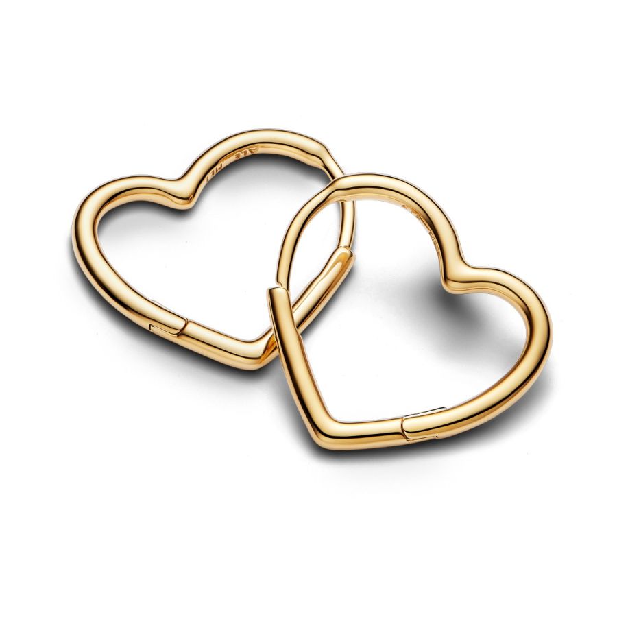 Ohrringe Asymmetrisches Herz Vergoldet