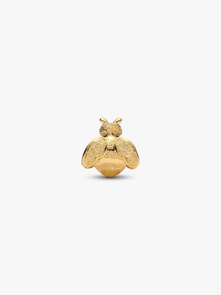 Strukturierte Biene Mini-Charm 14 Karat Vergoldung Zweitbild