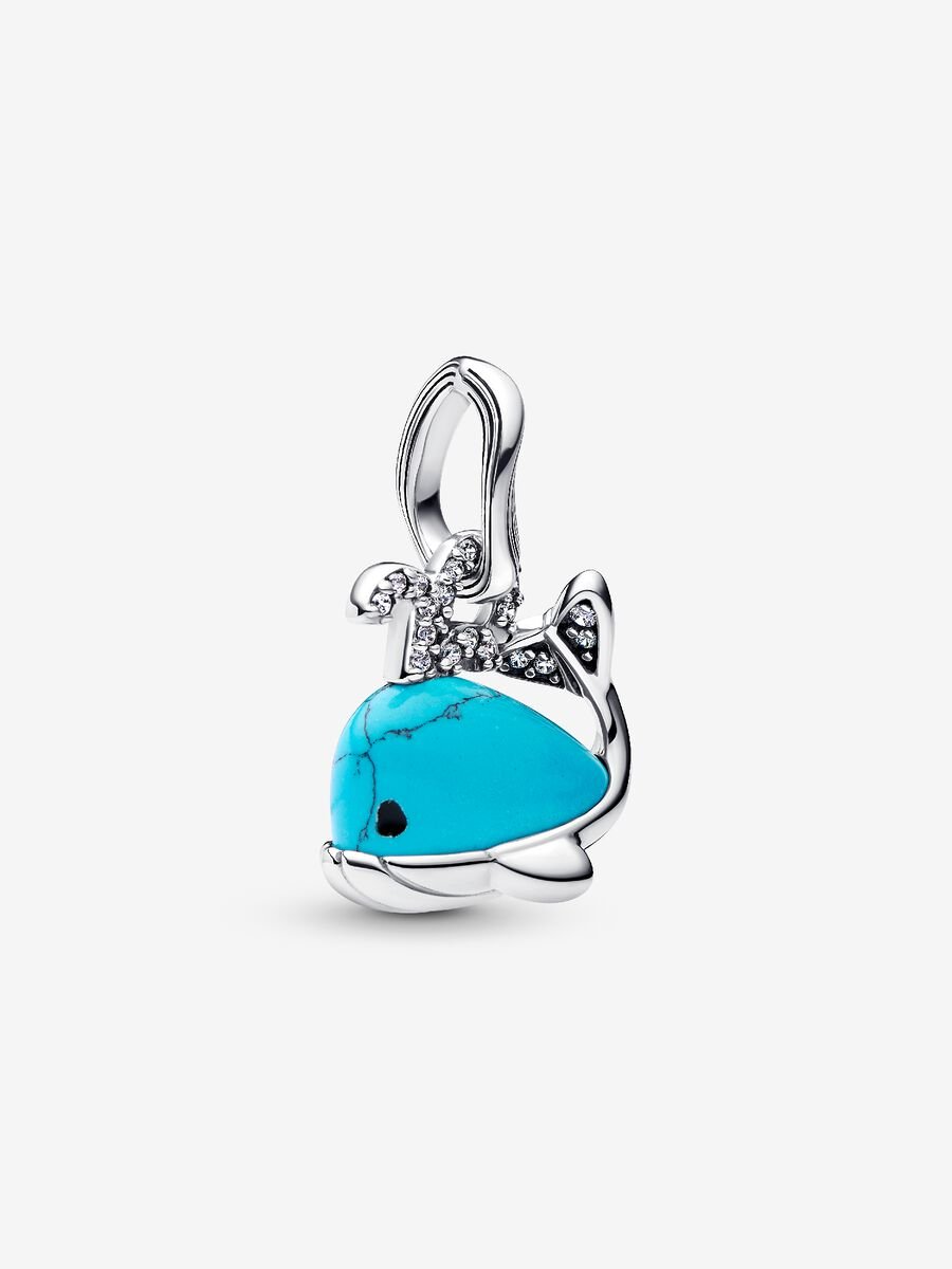 Türkisfarbener Wal Charm-Anhänger Sterling-Silber Hauptbild