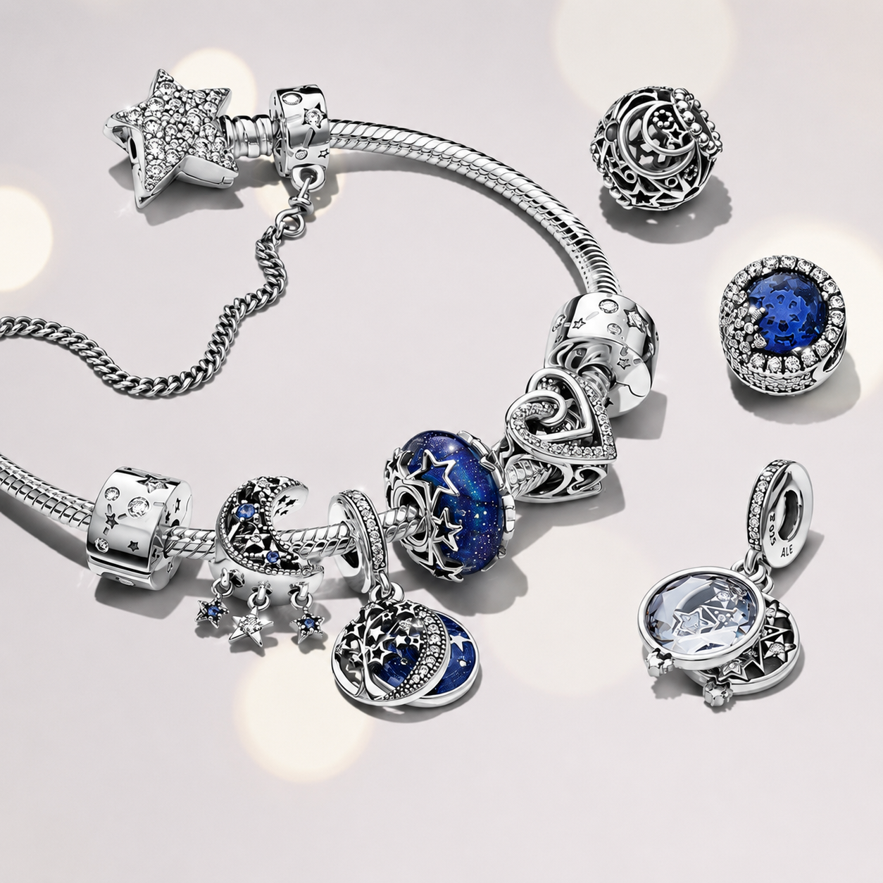 Charm-Anhänger Glückshufeisen Silber
