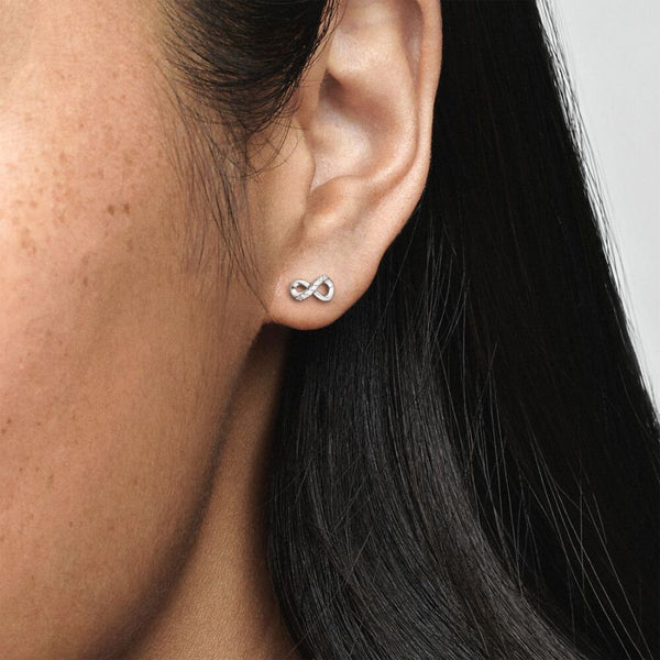 Ohrstecker Funkelnde Unendlichkeit Sterling-Silber