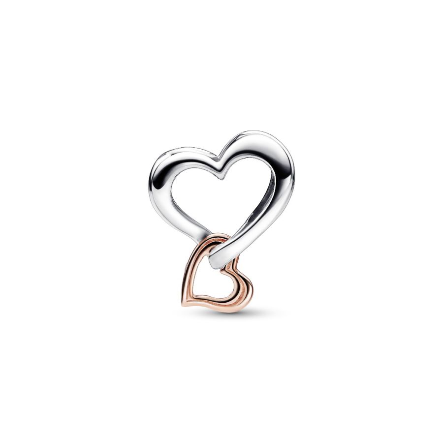 Charm Unendlichkeits-Herz Offen Silber 14k Rosévergoldet Zweitbild