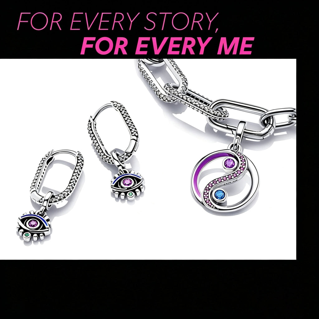 Charm Pavé Doppelter Styling-Link 14 Karat Vergoldet