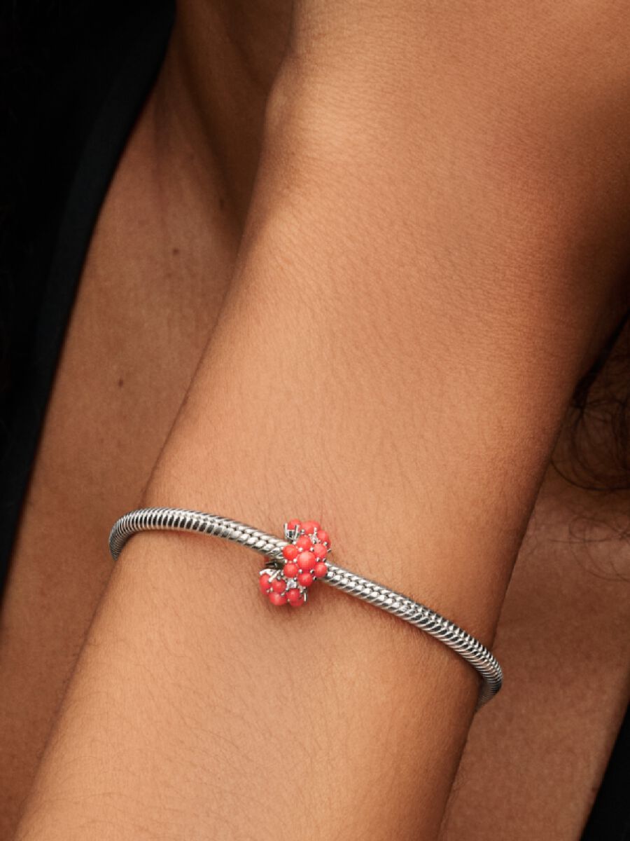 Korallenrotes Ozean Charm Sterling-Silber